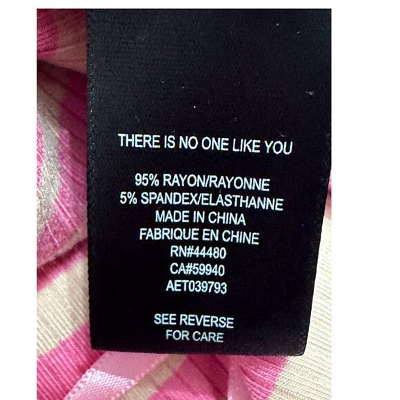 AFRM Women's Bandeau Tank Top Pink Tan Striped One Shoulder Adjustable M NWOT - Picture 9 of 9